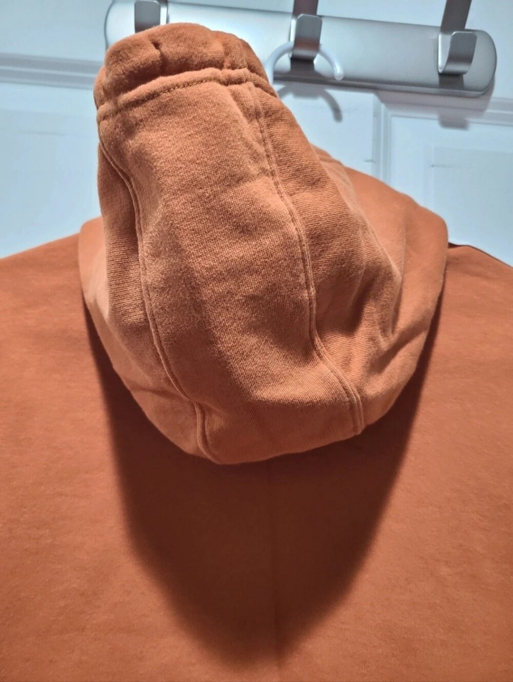 Adidas Orange white cropped fleece Sweatshirt hoodie Small - Picture 6 of 6